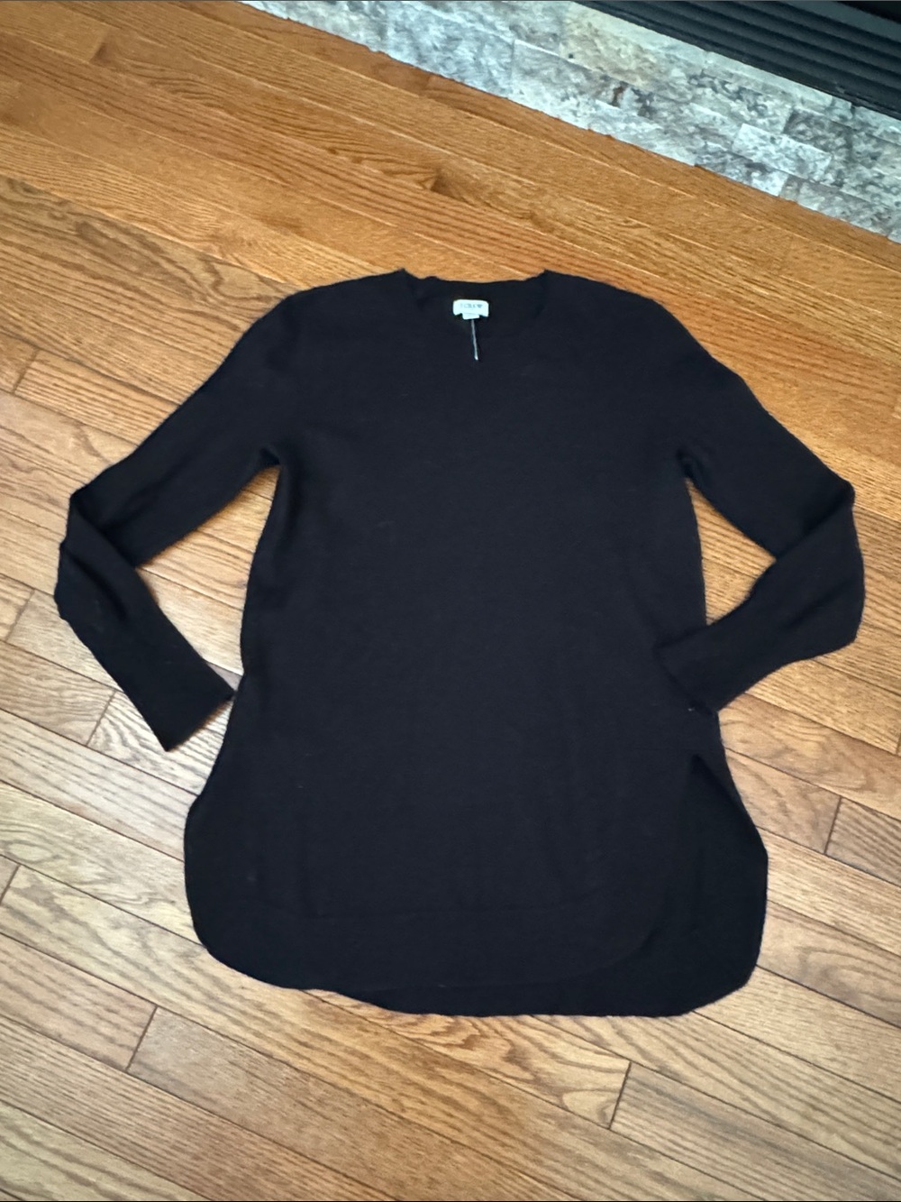 J. Crew Black Crewneck Long Sleeve Sweater